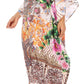 Sakkas Amaya Loose Fit Long Printed Strappy Cutout Shoulder Boat Neck Kaftan Dress