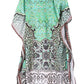 Sakkas Amaya Loose Fit Long Printed Strappy Cutout Shoulder Boat Neck Kaftan Dress