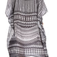 Sakkas Amaya Loose Fit Long Printed Strappy Cutout Shoulder Boat Neck Kaftan Dress