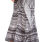 Sakkas Amaya Loose Fit Long Printed Strappy Cutout Shoulder Boat Neck Kaftan Dress