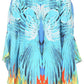 Sakkas Inna Colorful Shift Dress Tunic with Bell Ruffled Sleeves & Rhinestones