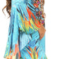 Sakkas Inna Colorful Shift Dress Tunic with Bell Ruffled Sleeves & Rhinestones