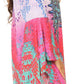Sakkas Inna Colorful Shift Dress Tunic with Bell Ruffled Sleeves & Rhinestones