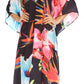 Sakkas Georgettina Flowy Rhinestone V Neck Long Caftan Dress/Cover Up
