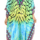 Sakkas Georgettina Flowy Rhinestone V Neck Long Caftan Dress/Cover Up