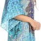 Sakkas Tallulah Wide Circle Blouse V Neck Top With Tassle Ties And Rhinestones