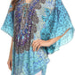 Sakkas Tallulah Wide Circle Blouse V Neck Top With Tassle Ties And Rhinestones