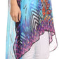 Sakkas Zeke Hi Low V-Neck Caftan Dress Printed Top Cover / Up