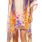 Sakkas Laisson Flowy Hi Low Caftan Rhinestone Boxy V Neck Dress Top Cover / Up