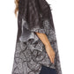 Sakkas Tallulah Wide Circle Blouse V Neck Top With Tassle Ties And Rhinestones