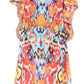 Sakkas Georgettina Flowy Rhinestone V Neck Long Caftan Dress/Cover Up