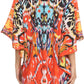 Sakkas Tallulah Wide Circle Blouse V Neck Top With Tassle Ties And Rhinestones