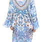Sakkas Ximena Women's Floral Boho Cocktail Dress Tunic Cover-up V neck Summer