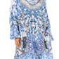 Sakkas Ximena Women's Floral Boho Cocktail Dress Tunic Cover-up V neck Summer