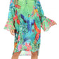 Sakkas Ximena Women's Floral Boho Cocktail Dress Tunic Cover-up V neck Summer