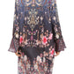 Sakkas Ximena Women's Floral Boho Cocktail Dress Tunic Cover-up V neck Summer