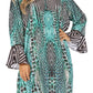 Sakkas Ximena Women's Floral Boho Cocktail Dress Tunic Cover-up V neck Summer