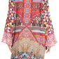 Sakkas Ximena Women's Floral Boho Cocktail Dress Tunic Cover-up V neck Summer