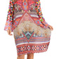 Sakkas Ximena Women's Floral Boho Cocktail Dress Tunic Cover-up V neck Summer