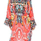Sakkas Ximena Women's Floral Boho Cocktail Dress Tunic Cover-up V neck Summer