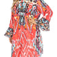 Sakkas Ximena Women's Floral Boho Cocktail Dress Tunic Cover-up V neck Summer