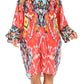 Sakkas Ximena Women's Floral Boho Cocktail Dress Tunic Cover-up V neck Summer