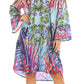 Sakkas Ximena Women's Floral Boho Cocktail Dress Tunic Cover-up V neck Summer