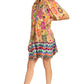 Sakkas Eliza Women's Cocktail Short Sleeve Floral Print Boho Dress Summer Casual