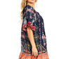 Sakkas Eliza Women's Cocktail Short Sleeve Floral Print Boho Dress Summer Casual