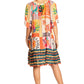 Sakkas Eliza Women's Cocktail Short Sleeve Floral Print Boho Dress Summer Casual
