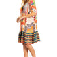 Sakkas Eliza Women's Cocktail Short Sleeve Floral Print Boho Dress Summer Casual