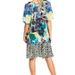Sakkas Eliza Women's Cocktail Short Sleeve Floral Print Boho Dress Summer Casual