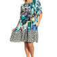Sakkas Eliza Women's Cocktail Short Sleeve Floral Print Boho Dress Summer Casual
