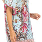 Sakkas Eliza Women's Cocktail Short Sleeve Floral Print Boho Dress Summer Casual