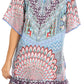 Sakkas Eliza Women's Cocktail Short Sleeve Floral Print Boho Dress Summer Casual