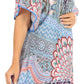 Sakkas Eliza Women's Cocktail Short Sleeve Floral Print Boho Dress Summer Casual
