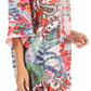 Sakkas Dona Women's Casual Swing 3/4 Sleeve Floral Print Boho Cocktail Midi Dress