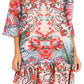 Sakkas Dona Women's Casual Swing 3/4 Sleeve Floral Print Boho Cocktail Midi Dress