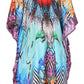 Sakkas Kristy Long Tall Lightweight Caftan Dress / Cover Up With V-Neck Jewels