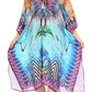 Sakkas Kristy Long Tall Lightweight Caftan Dress / Cover Up With V-Neck Jewels