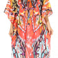 Sakkas Kristy Long Tall Lightweight Caftan Dress / Cover Up With V-Neck Jewels