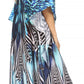 Sakkas Kristy Long Tall Lightweight Caftan Dress / Cover Up With V-Neck Jewels