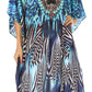 Sakkas Kristy Long Tall Lightweight Caftan Dress / Cover Up With V-Neck Jewels