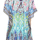 Sakkas Kristy Long Tall Lightweight Caftan Dress / Cover Up With V-Neck Jewels