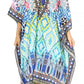 Sakkas Kristy Long Tall Lightweight Caftan Dress / Cover Up With V-Neck Jewels