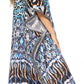 Sakkas Kristy Long Tall Lightweight Caftan Dress / Cover Up With V-Neck Jewels