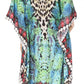 Sakkas Kristy Long Tall Lightweight Caftan Dress / Cover Up With V-Neck Jewels