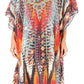 Sakkas Kristy Long Tall Lightweight Caftan Dress / Cover Up With V-Neck Jewels