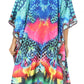Sakkas Kristy Long Tall Lightweight Caftan Dress / Cover Up With V-Neck Jewels