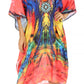 Sakkas Kristy Long Tall Lightweight Caftan Dress / Cover Up With V-Neck Jewels